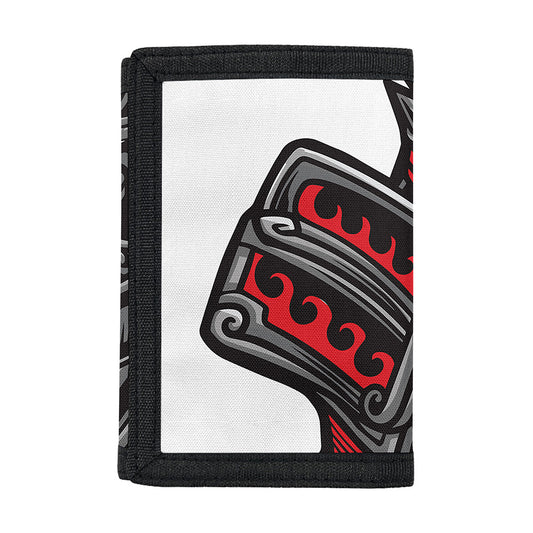 Robot Samurai Mask Print Trifold Wallet