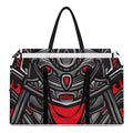 Robot Samurai Mask Print Utility Tote Bag