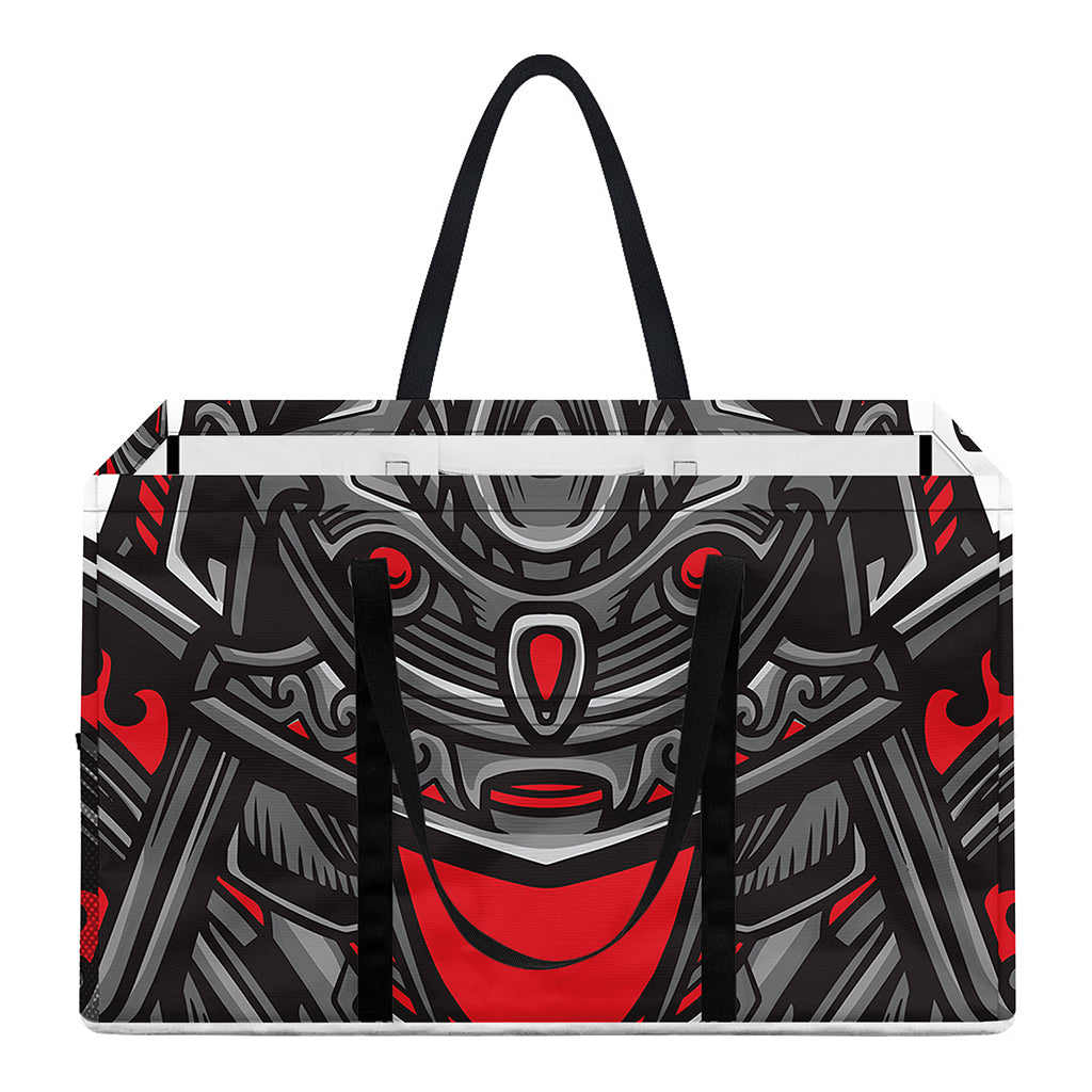 Robot Samurai Mask Print Utility Tote Bag
