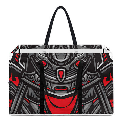 Robot Samurai Mask Print Utility Tote Bag