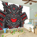 Robot Samurai Mask Print Wall Sticker