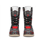 Robot Samurai Mask Print Winter Boots