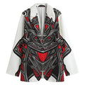 Robot Samurai Mask Print Women's Blazer
