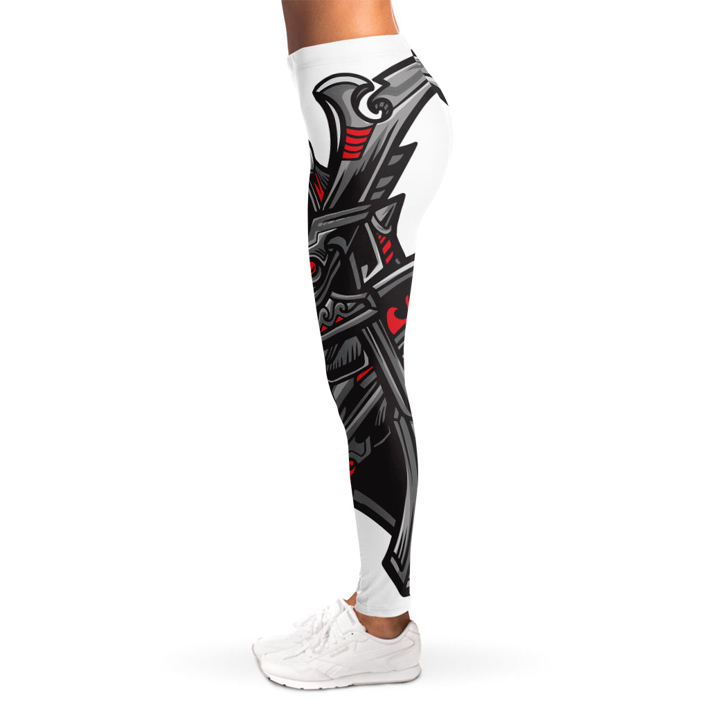 Robot Samurai Mask Print Women's Leggings