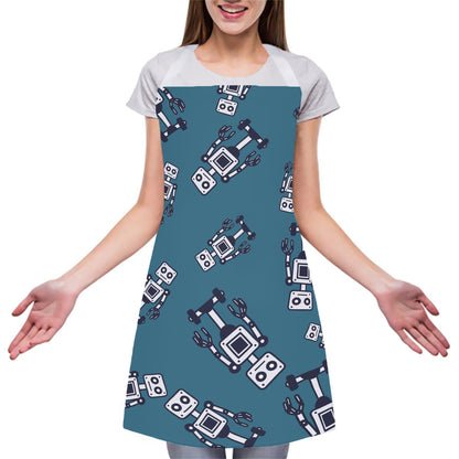 Robot Servant Pattern Print Adjustable Apron