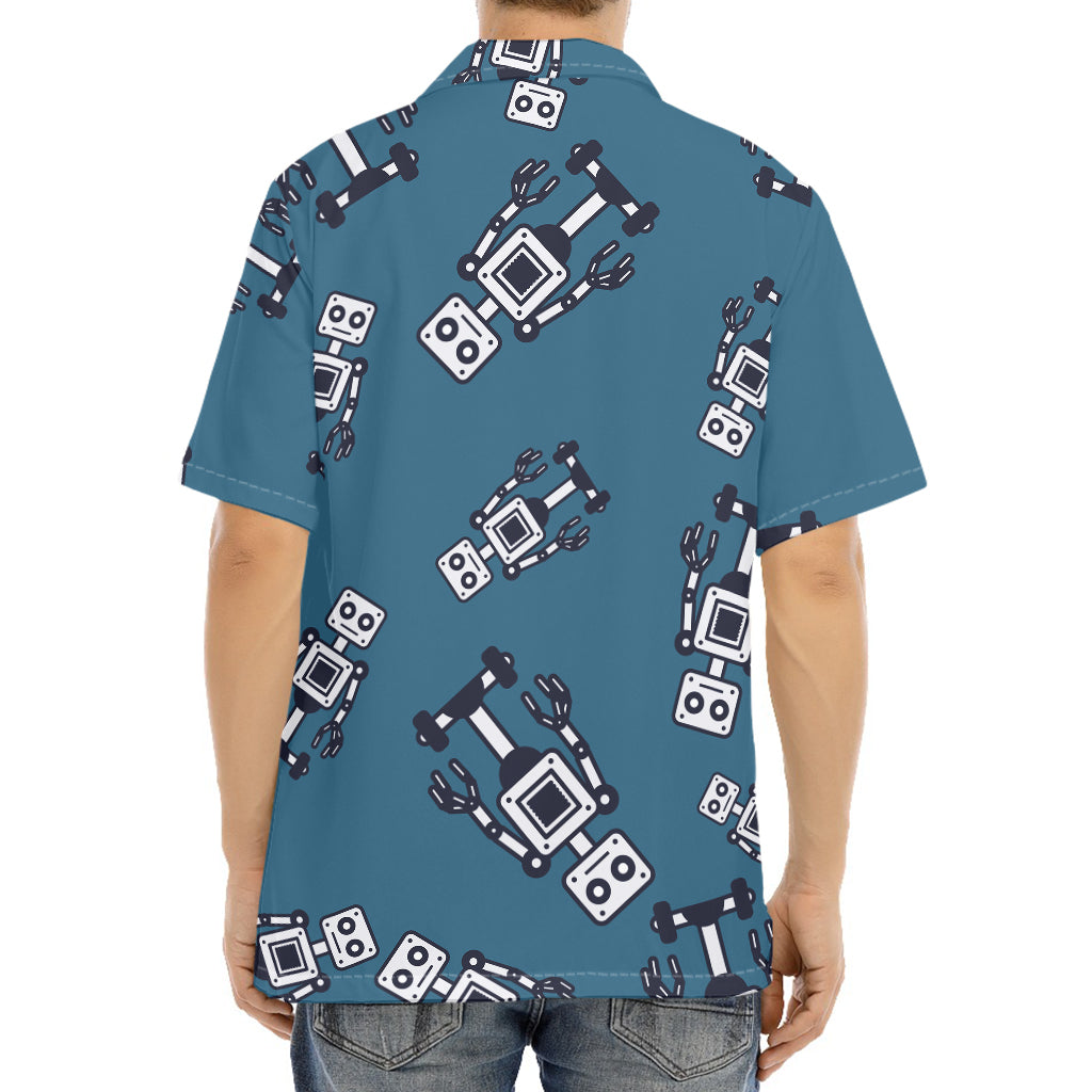 Robot Servant Pattern Print Aloha Shirt