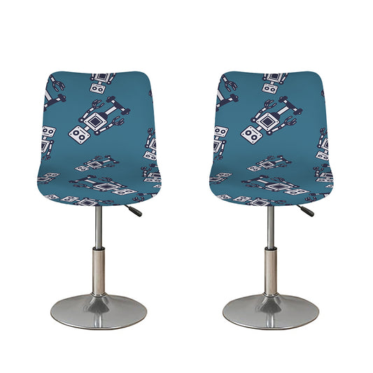 Robot Servant Pattern Print Bar Stool Covers