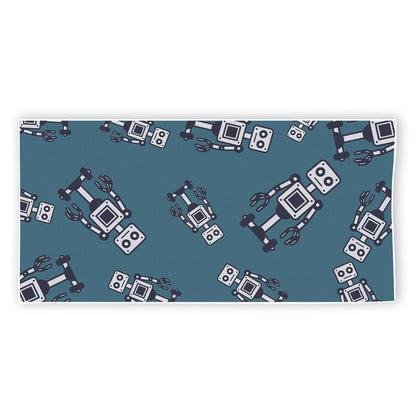 Robot Servant Pattern Print Beach Towel