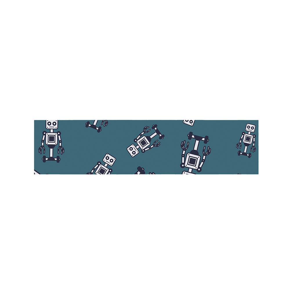 Robot Servant Pattern Print Bed Runner