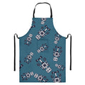 Robot Servant Pattern Print Bib Apron With Pocket
