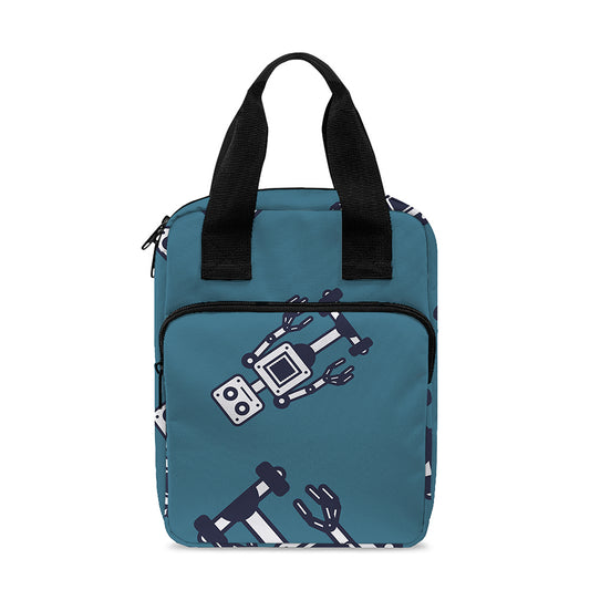 Robot Servant Pattern Print Bible Tote Bag