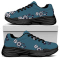 Robot Servant Pattern Print Black Chunky Shoes