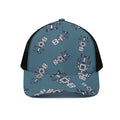 Robot Servant Pattern Print Black Mesh Trucker Hat