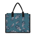 Robot Servant Pattern Print Canvas Tote Bag