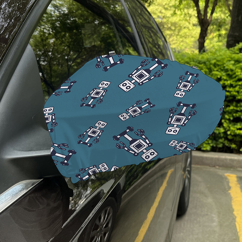 Robot Servant Pattern Print Car Side Mirror Covers