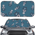 Robot Servant Pattern Print Car Windshield Sun Shade