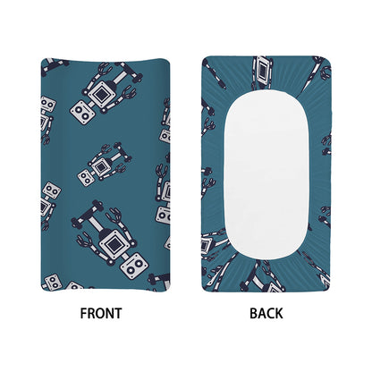 Robot Servant Pattern Print Changing Pad Cover