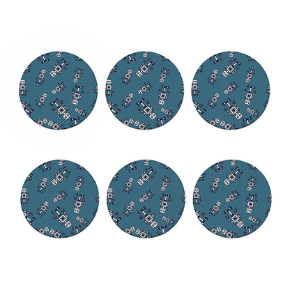 Robot Servant Pattern Print Coaster Set