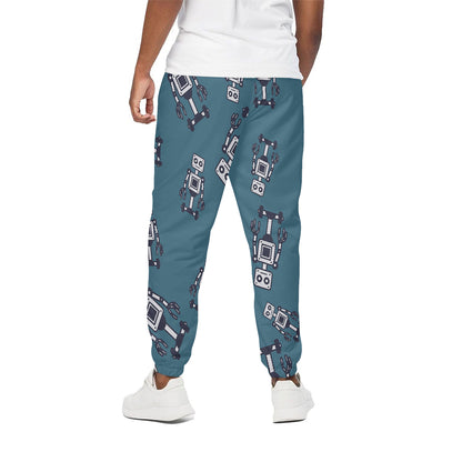 Robot Servant Pattern Print Cotton Pants