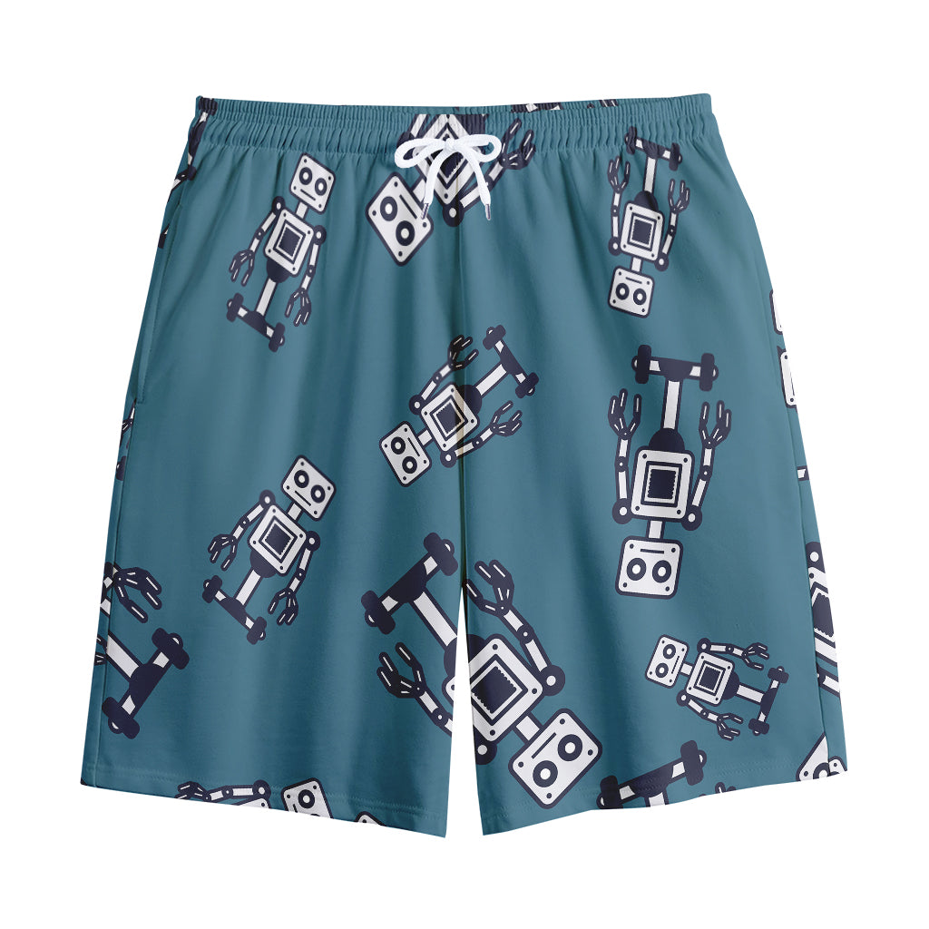Robot Servant Pattern Print Cotton Shorts