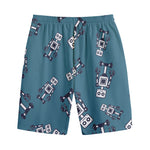 Robot Servant Pattern Print Cotton Shorts