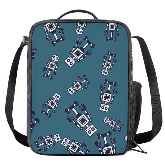 Robot Servant Pattern Print Crossbody Lunch Bag