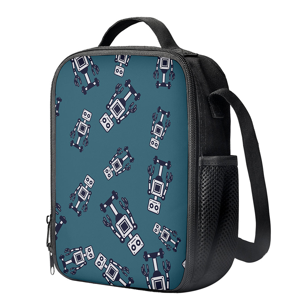Robot Servant Pattern Print Crossbody Lunch Bag