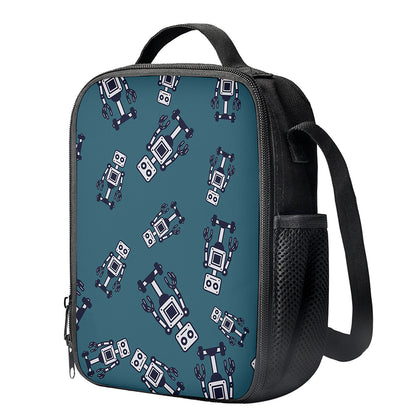 Robot Servant Pattern Print Crossbody Lunch Bag