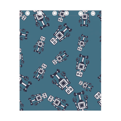Robot Servant Pattern Print Curtain