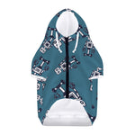 Robot Servant Pattern Print Dog Zip Up Hoodie