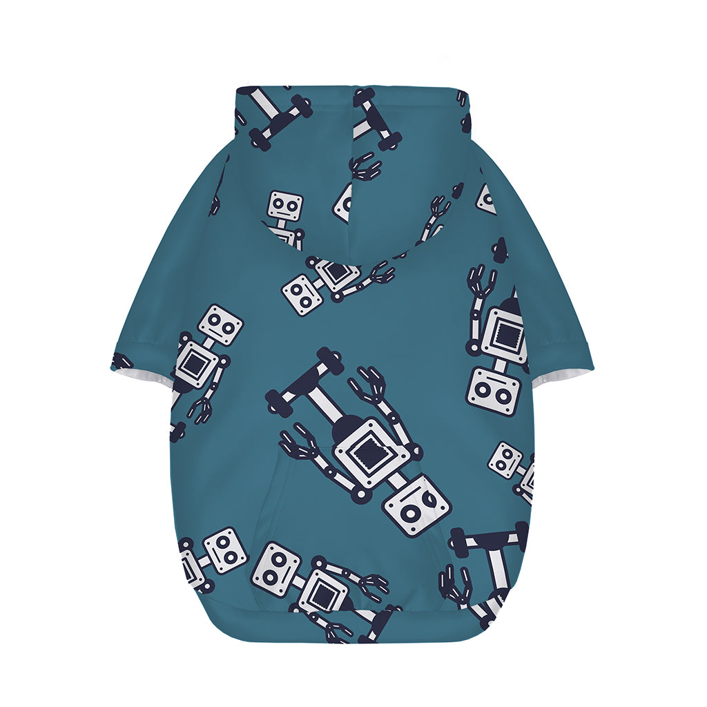Robot Servant Pattern Print Dog Zip Up Hoodie