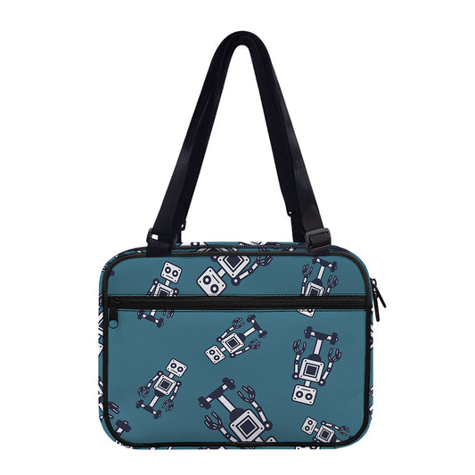 Robot Servant Pattern Print Double Strap Bible Bag