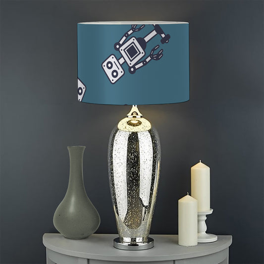 Robot Servant Pattern Print Drum Lamp Shade