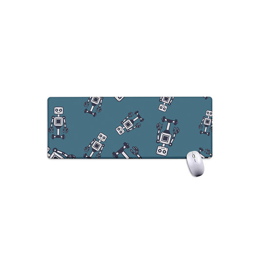 Robot Servant Pattern Print Extended Mouse Pad