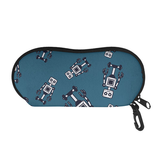 Robot Servant Pattern Print Glasses Case
