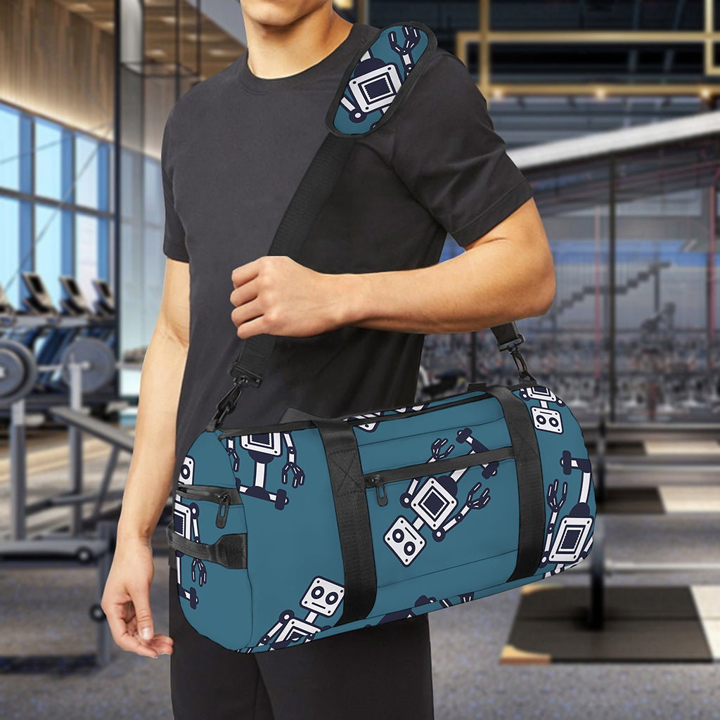 Robot Servant Pattern Print Gym Bag