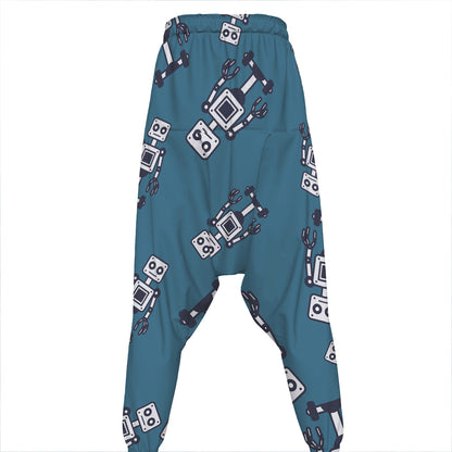 Robot Servant Pattern Print Hammer Pants