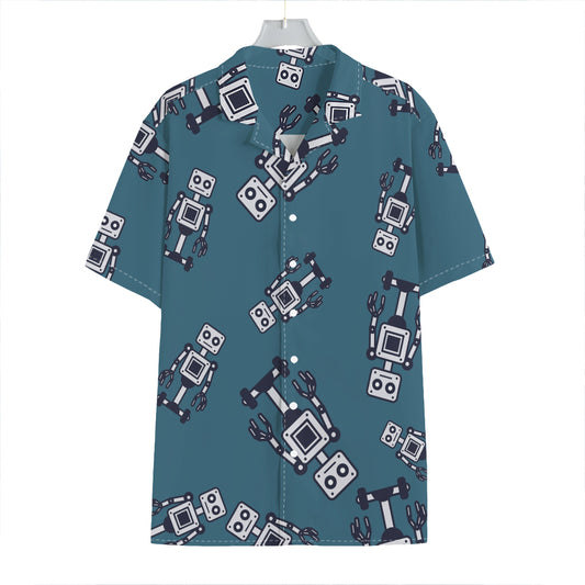 Robot Servant Pattern Print Hawaiian Shirt