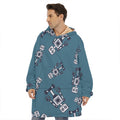Robot Servant Pattern Print Hoodie Blanket