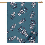 Robot Servant Pattern Print House Flag