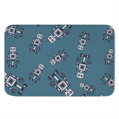 Robot Servant Pattern Print Indoor Door Mat