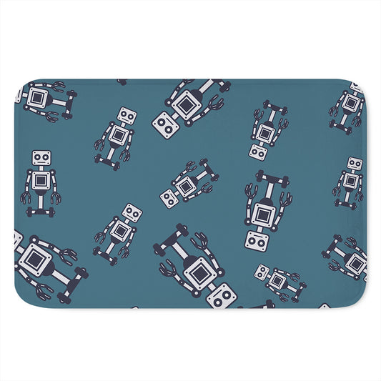 Robot Servant Pattern Print Indoor Door Mat