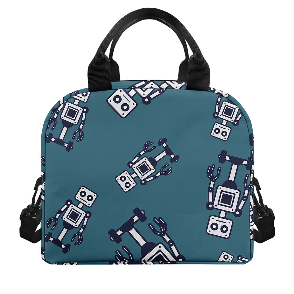 Robot Servant Pattern Print Insulated Lunch Bag