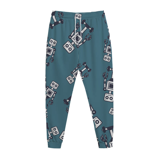 Robot Servant Pattern Print Jogger Pants