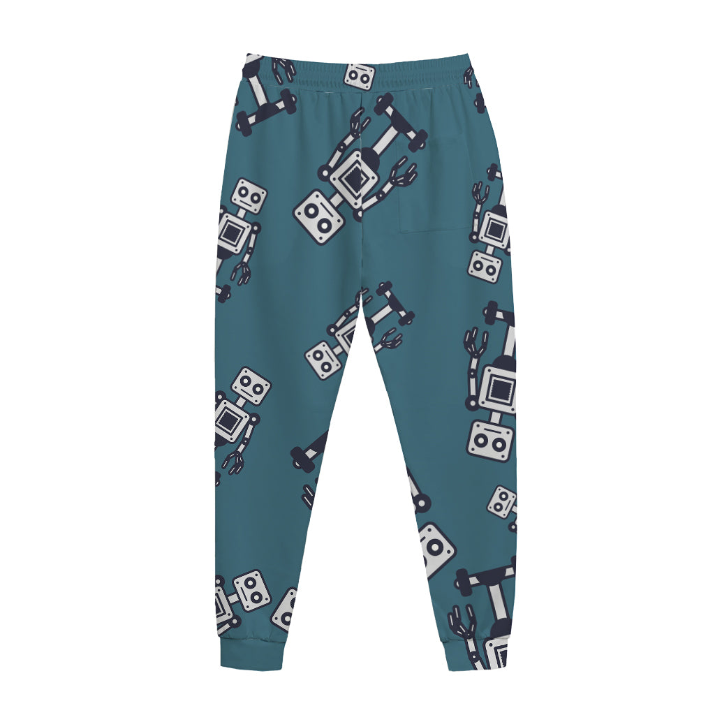 Robot Servant Pattern Print Jogger Pants