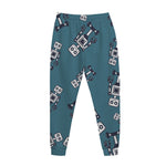 Robot Servant Pattern Print Jogger Pants