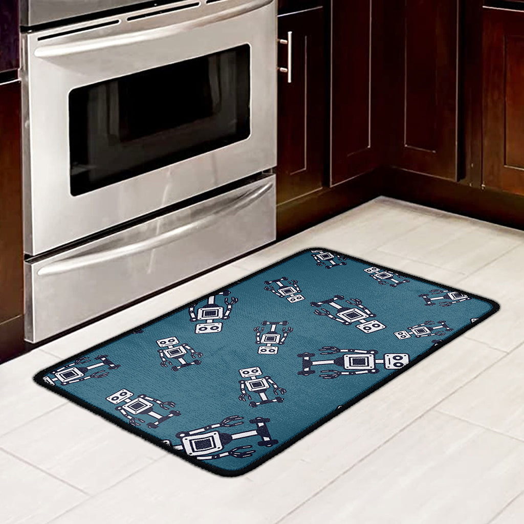 Robot Servant Pattern Print Kitchen Mat