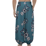 Robot Servant Pattern Print Lantern Pants