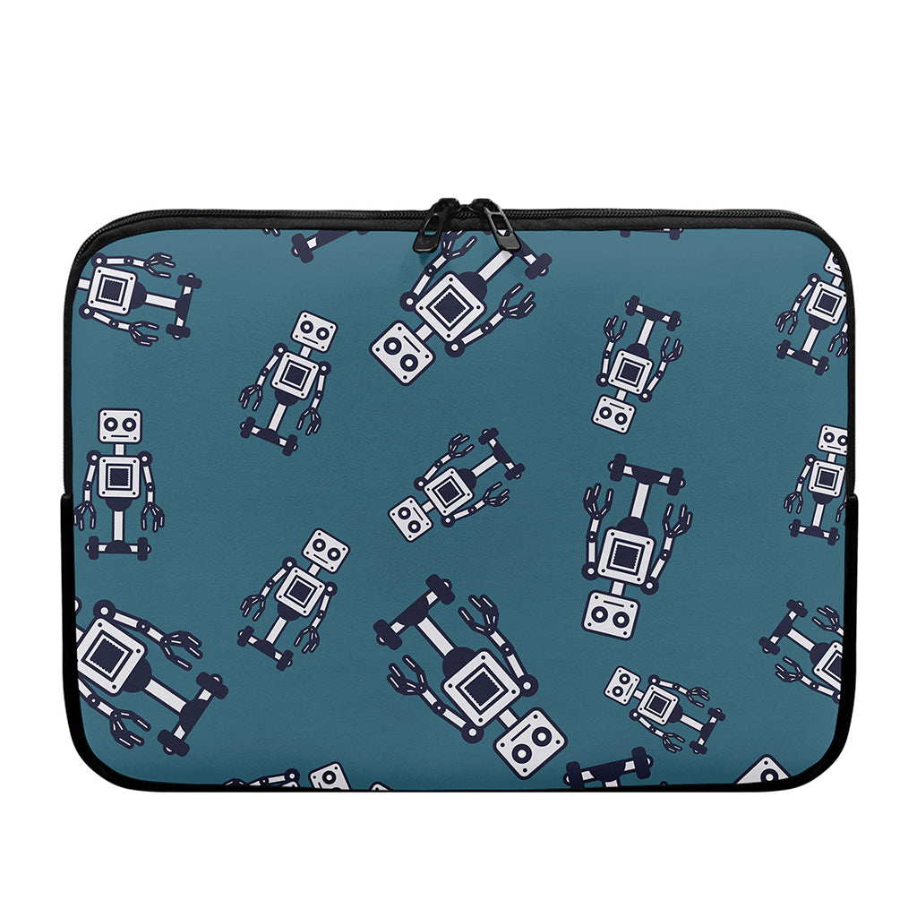 Robot Servant Pattern Print Laptop Sleeve