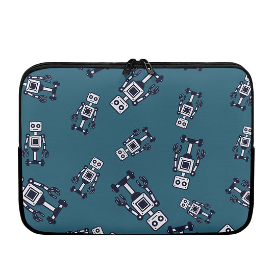 Robot Servant Pattern Print Laptop Sleeve